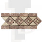 Frise spiral Travertin Beige/Vieux Rose 12x29x1cm