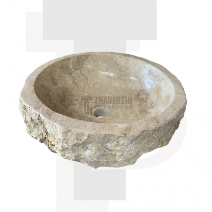 Vasque Natural marbre beige - 30/35xH15cm