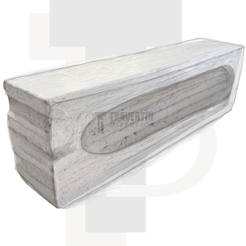 Plinthe Travertin MIX 2ème choix 8x40,6x1,2cm - Pack de 10