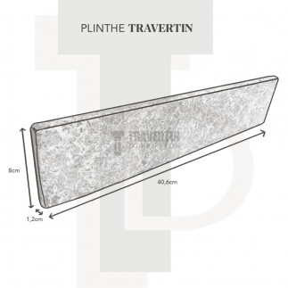 Plinthe ROYAL Beige Vieilli - 8x40,6x1,2cm - Pack de 10