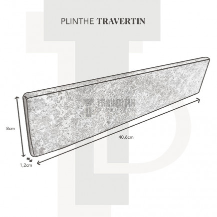 Plinthe SAHARA Sablé-Brossé - 8x40x1,3cm - Pack de 10