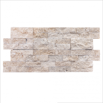 Parement Travertin LIGHT MIX 15.2x61x2.2 cm