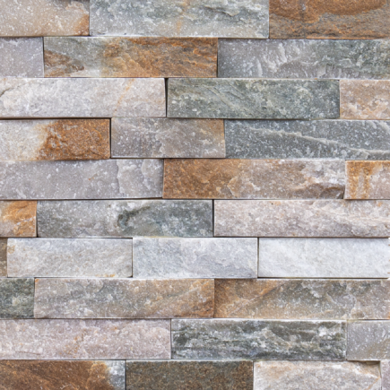 Parement Quartzite Multicolor 38x18x1-1.5 cm