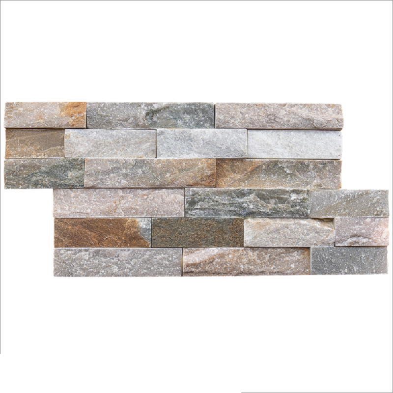 Parement Quartzite Multicolor 38x18x1-1.5 cm