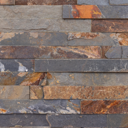 Parement Ardoise Multicolor 38x18x1-1.5 cm