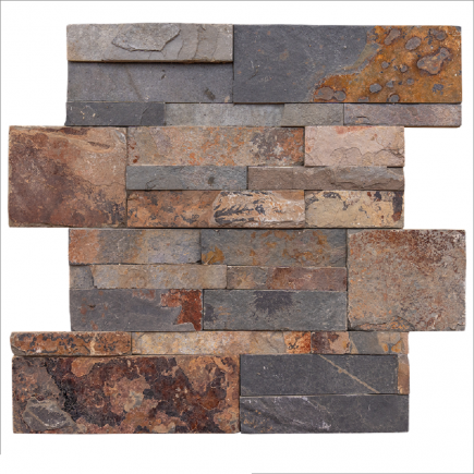 Parement opus Ardoise Multicolor 38x18x1-1.5 cm