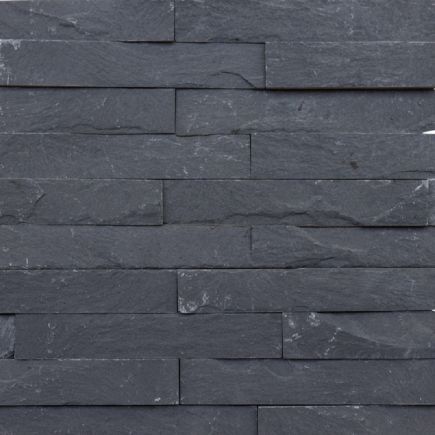 Parement Ardoise Noire 38x18x1-1.5 cm