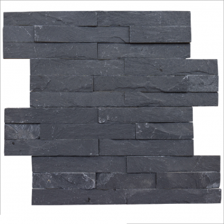 Parement Ardoise Noire 38x18x1-1.5 cm
