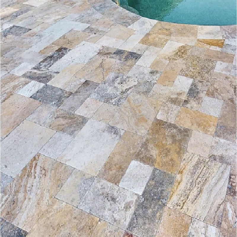 Carrelage travertin SCABOS vieilli 40,6x61x1,2cm