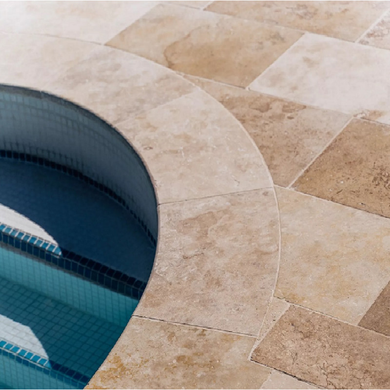 Carrelage travertin CLASSIC MIX vieilli 40,6x61x3cm