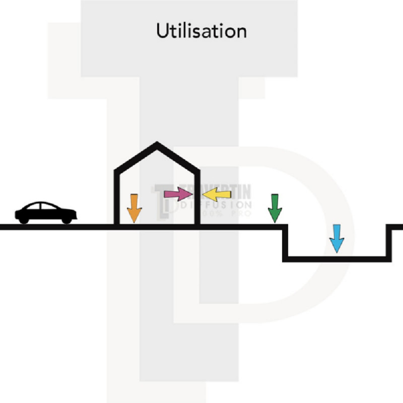 Carrelage travertin LIGHT MIX ECO vieilli Opus Romain  ép.1,2cm