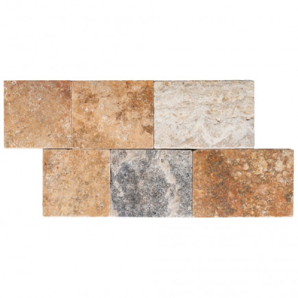 Pavé en Travertin SCABOS vieilli 15xBL ép.3cm