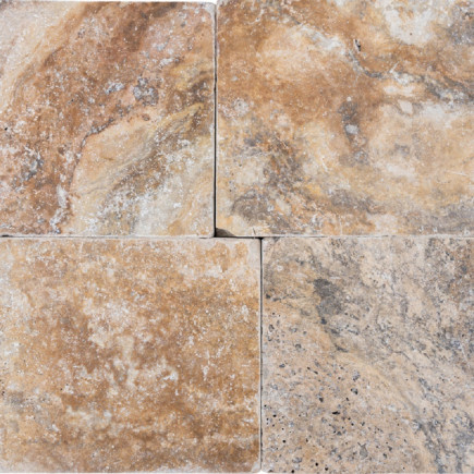 Pavé en Travertin SCABOS vieilli 15xBL ép.3cm