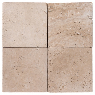 Pavé en Travertin PREMIUM vieilli 15,3x15,3x3cm