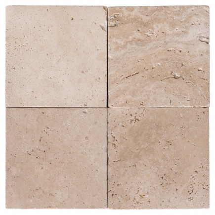 Pavé en Travertin PREMIUM vieilli 15,3x15,3x3cm