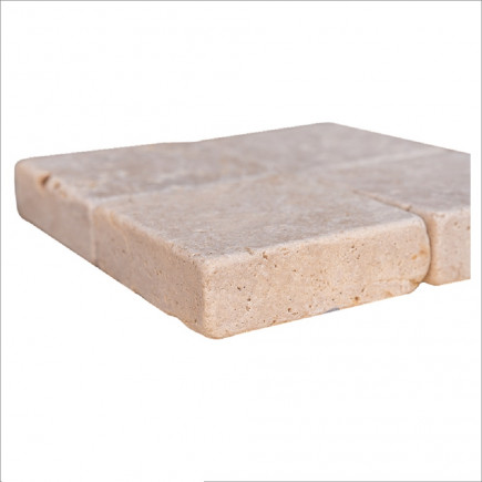 Pavé en Travertin PREMIUM vieilli 15,3x15,3x3cm