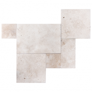 Carrelage travertin LIGHT MIX vieilli Opus Romain ép.2cm