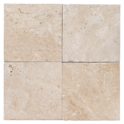 Carrelage travertin LIGHT MIX vieilli 20.3x20.3x1,2cm