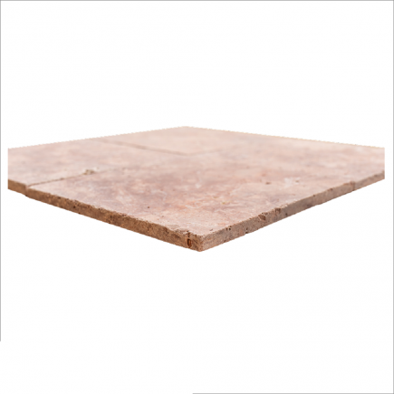 carrelage travertin ROUGE vieilli 10x10x1cm