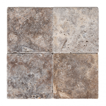 carrelage travertin SILVER vieilli 10x10x1cm