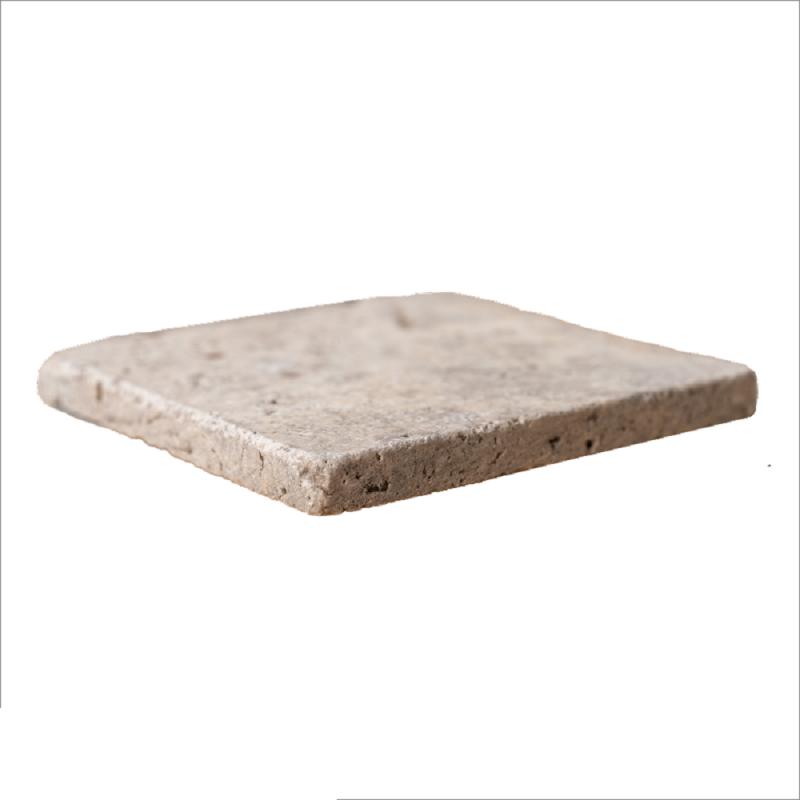 carrelage travertin SILVER vieilli 10x10x1cm