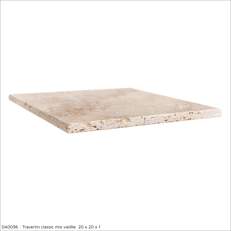 carrelage travertin CLASSIC MIX vieilli 20x20x1cm