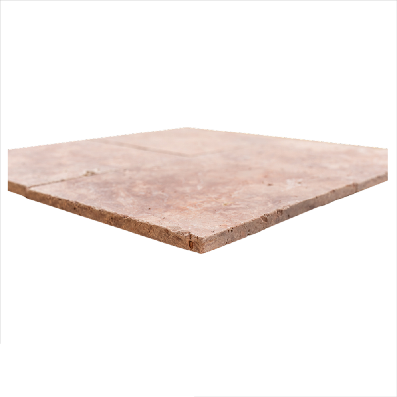 carrelage travertin ROUGE vieilli 20x20x1cm