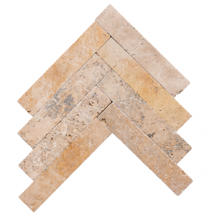 carrelage travertin MIX 2CH vieilli 25x5x1cm