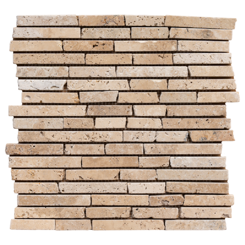 Mosaïque travertin CLASSIC MIX vieillie BLx1.5x1cm