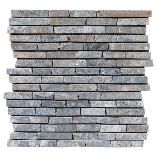 Mosaïque travertin SILVER vieillie BLx1.5x1cm