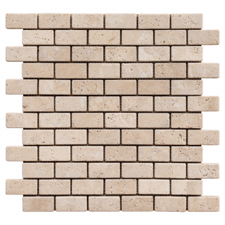 Mosaïque travertin LIGHT MIX vieillie 2.3x4.8x1cm