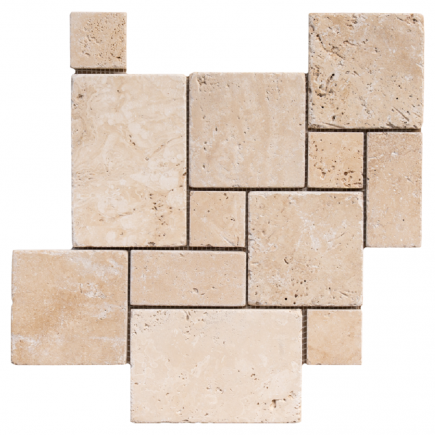 Mosaïque travertin LIGHT MIX vieillie opus x1cm