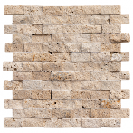 Mosaïque travertin LIGHT MIX splitface 2.3x4.8x1cm