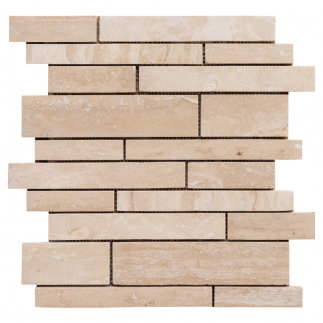 Mosaïque travertin LIGHT MIX adoucie Linear x1cm