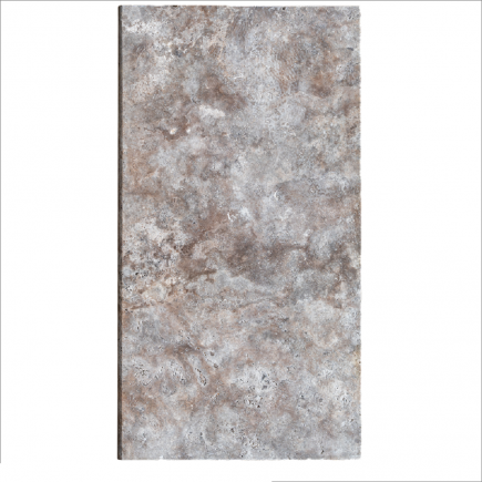 Margelle Piscine en Travertin SILVER Bord Rond 33x61x3/1.2cm