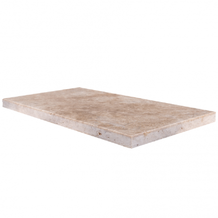 Margelle Piscine en Travertin CLASSIC MIX Bord Droit 33x61x3cm