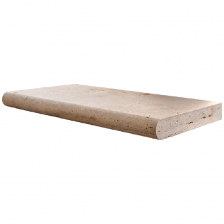 Margelle Piscine en Travertin CLASSIC MIX Bord Rond 33x61x5cm