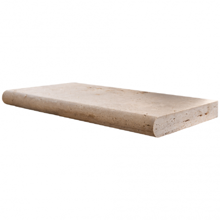 Margelle Piscine en Travertin CLASSIC MIX Bord Rond 33x61x5cm