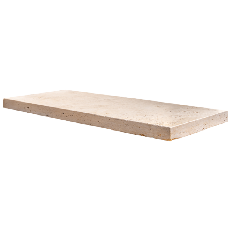 Margelle Piscine en Travertin CLASSIC MIX Bord Droit 25x61x3cm