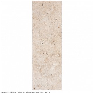 Marche en Travertin CLASSIC MIX Bord Droit 100x33x3cm