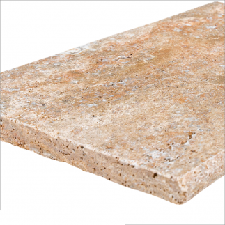 Margelle Piscine en Travertin SCABOS Bord Rond 33x61x3cm