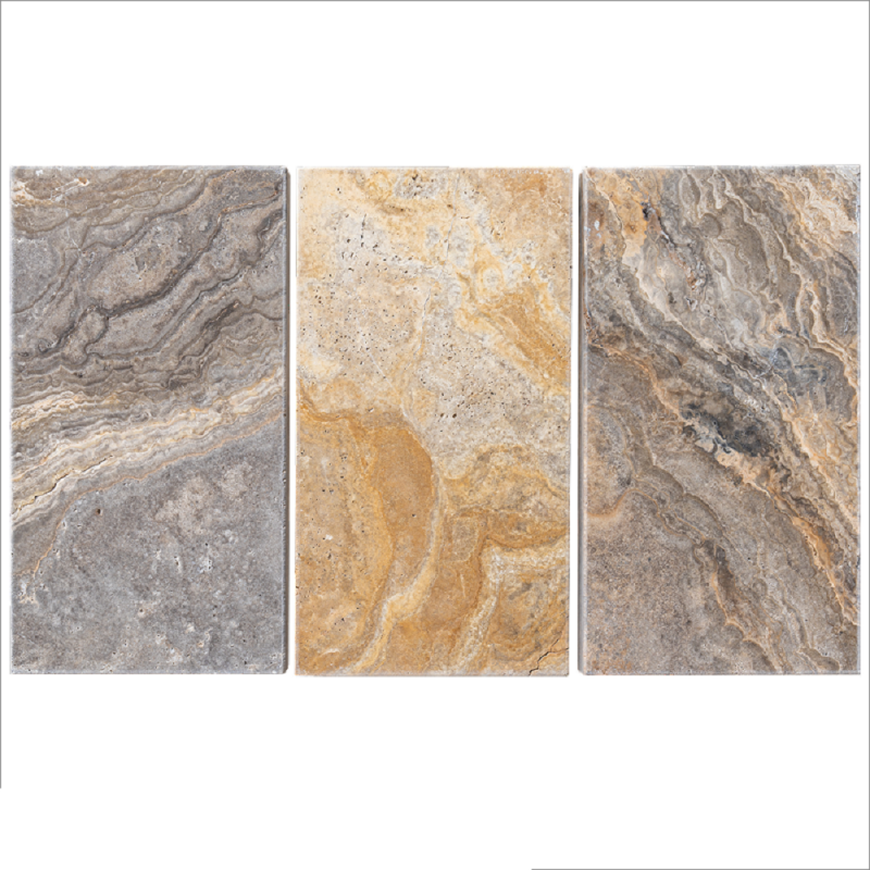 Margelle Piscine en Travertin SCABOS Bord Droit 33x61x5cm