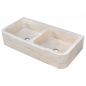 Evier 2 bacs travertin Light Mix 90x45xH18cm