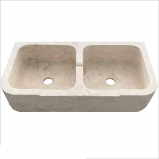 Evier 2 bacs travertin Light Mix 90x45xH18cm