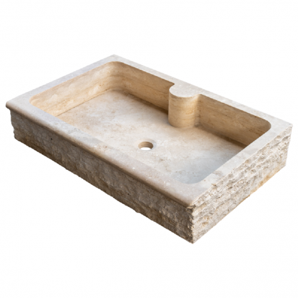 Evier 1 bac travertin Light Mix 90x60xH18cm