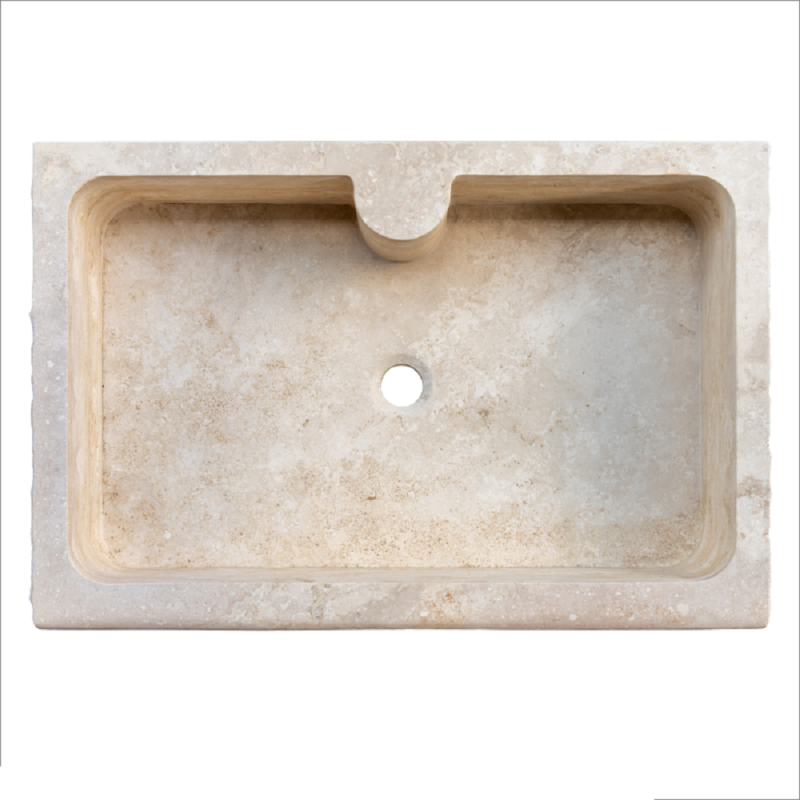 Evier 1 bac travertin Light Mix 90x60xH18cm