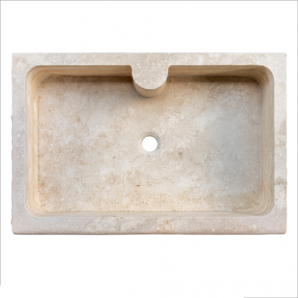 Evier 1 bac travertin Light Mix 90x60xH18cm