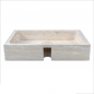Evier 1 bac travertin Light Mix 90x60xH18cm