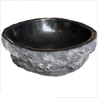 Vasque Natural marbre noir - D.40/45xH15cm