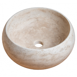 Vasque Clara travertin Light Mix - D.42xH16cm